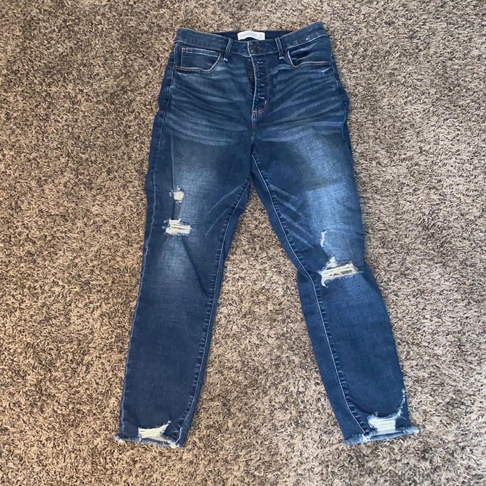 Abercrombie hi rise super skinny ankle curve love